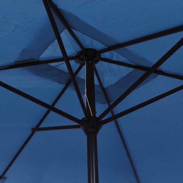 Sonnenschirm mit Metall-Mast 300x200 cm Azurblau