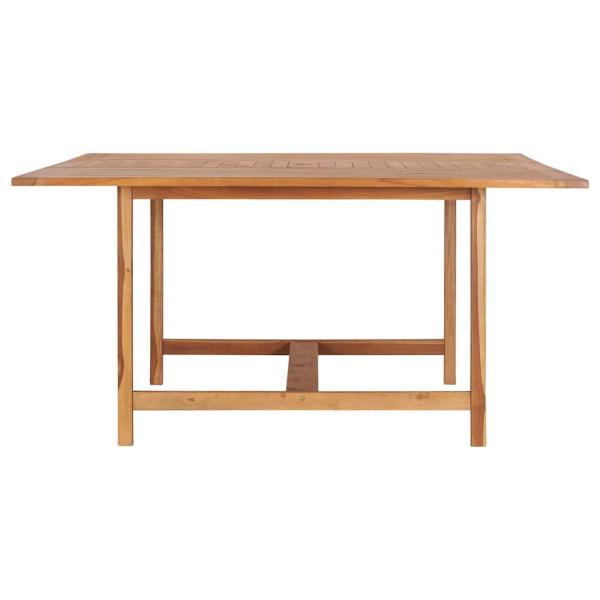 Gartentisch 150x150x76 cm Massivholz Teak