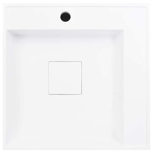 Waschbecken 50 x 50 x 12,3 cm Mineralguss/Marmorguss Weiß