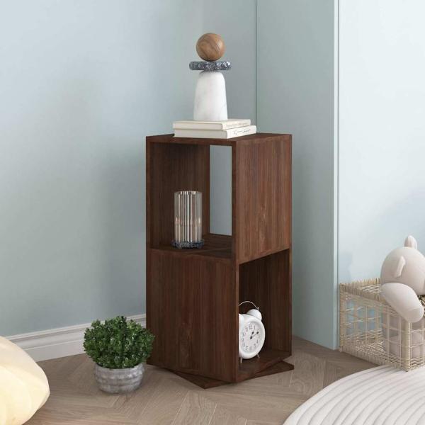 ARDEBO.de - Drehregal Braun Eiche-Optik 34,5x34,5x75,5 cm Holzwerkstoff