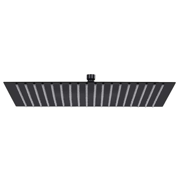 ARDEBO.de - Regenbrause Edelstahl 50x50 cm Quadrat Schwarz