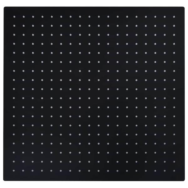 Regenbrause Edelstahl 50x50 cm Quadrat Schwarz