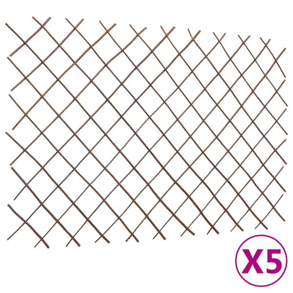 ARDEBO.de - Weidenzaun-Rankgitter 5 Stk. 180x120 cm
