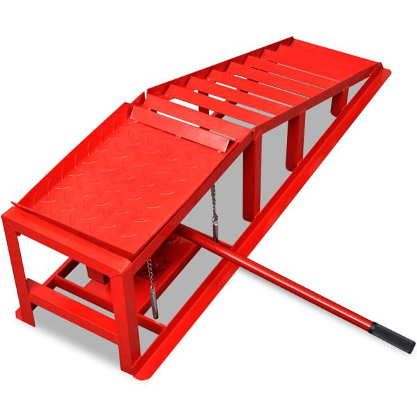 Auffahrrampen 2 Stk. Rot Stahl