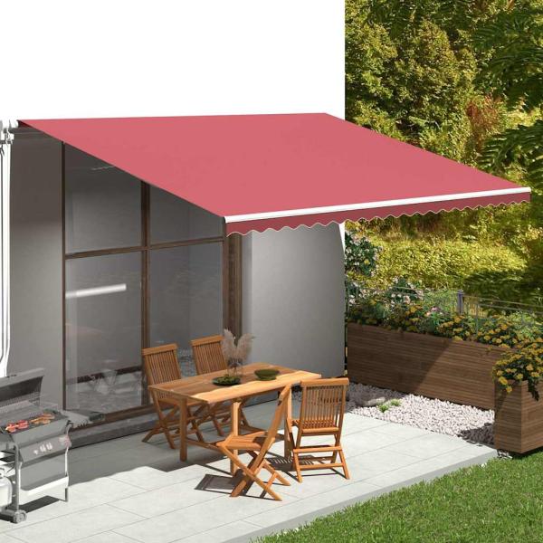 ARDEBO.de - Ersatzstoff für Markise Burgunderrot 500x350 cm Polyester