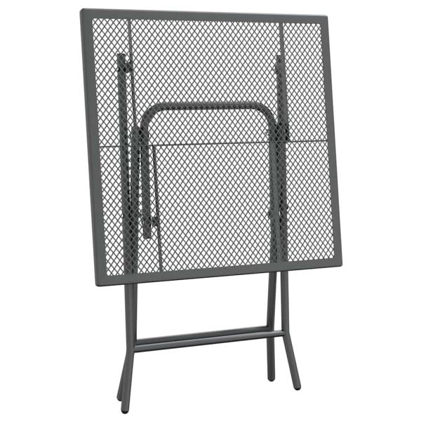 Gartentisch 60x60x72 cm Streckmetall Anthrazit