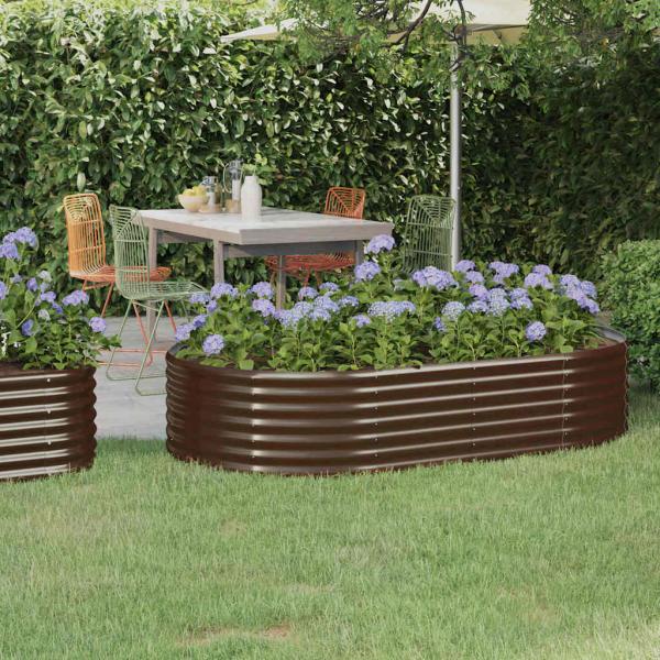 ARDEBO.de - Hochbeet Verzinkter Stahl 175x100x36 cm Braun