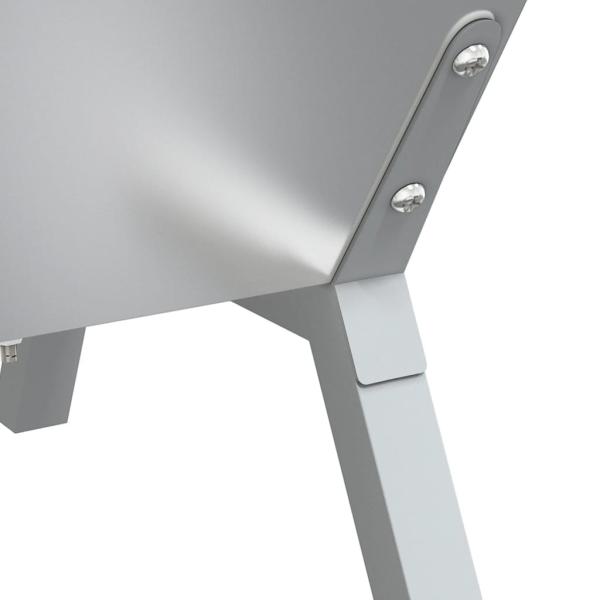 Grill Silbern 158x42x31 cm Edelstahl