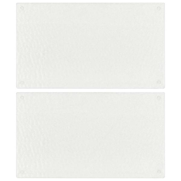 ARDEBO.de - Schneidebretter 2 Stk. Transparent Blasenmuster Hartglas