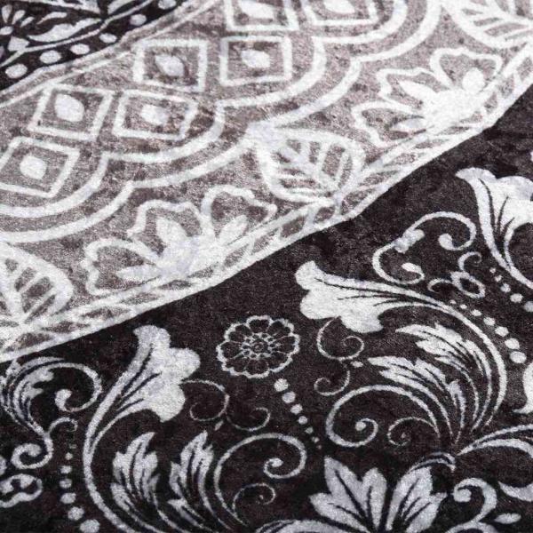 Teppich Waschbar 160x230 cm Schwarz und Grau