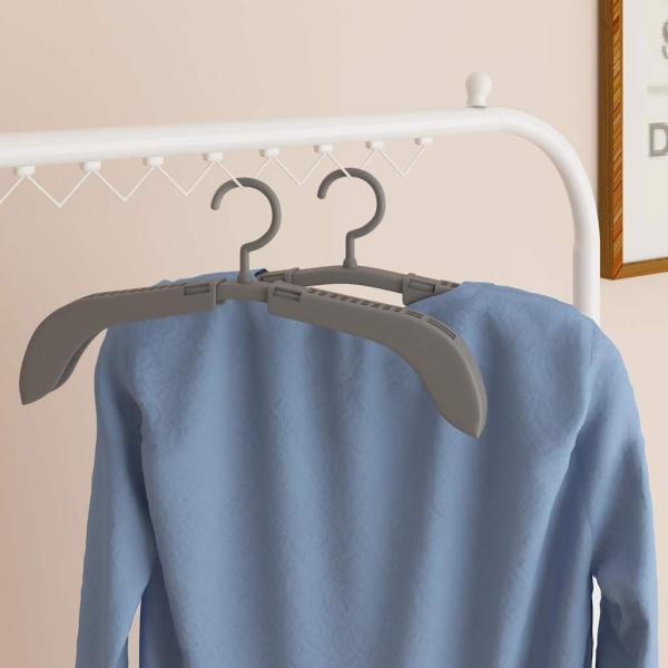 ARDEBO.de - Ausziehbare Kleiderbügel 5 Stk. Grau