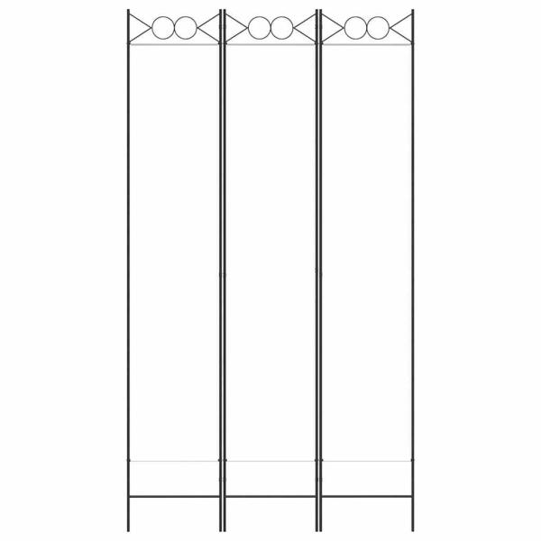 3-tlg. Paravent Weiß 120x220 cm Stoff