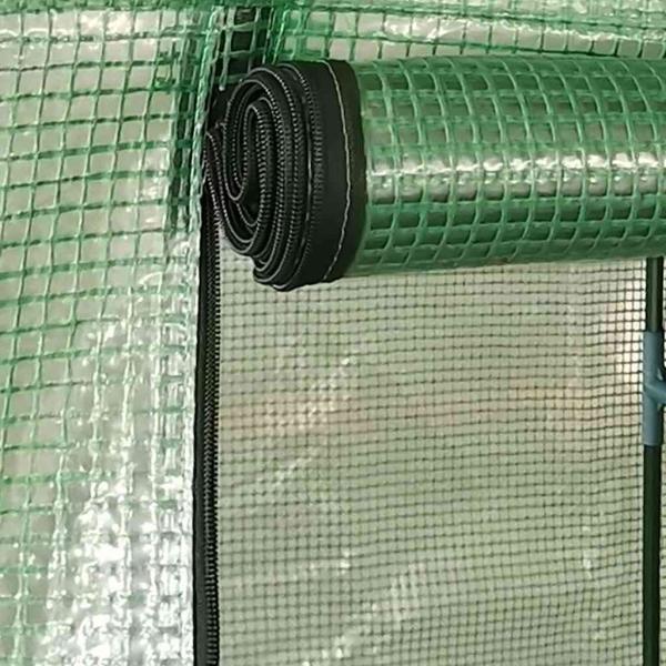 Gewächshaus mit Stahlrahmen 0,5 m² 1x0,5x1,9 m