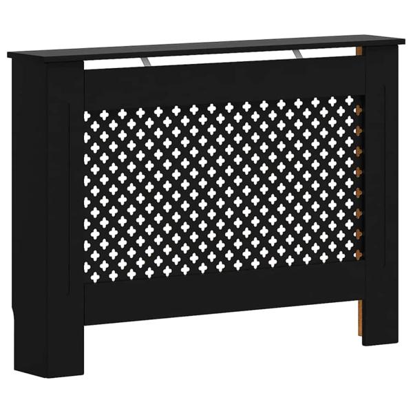 Heizkörperverkleidung Schwarz 112x19x81,5 cm MDF