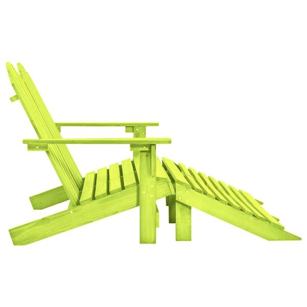 Adirondack-Gartenbank 2-Sitzer mit Fu?teil Tannenholz Gr?n