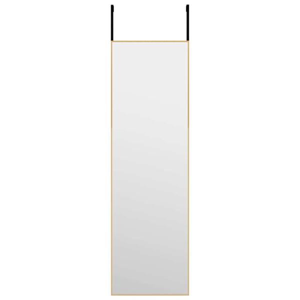 Türspiegel Golden 30x100 cm Glas und Aluminium
