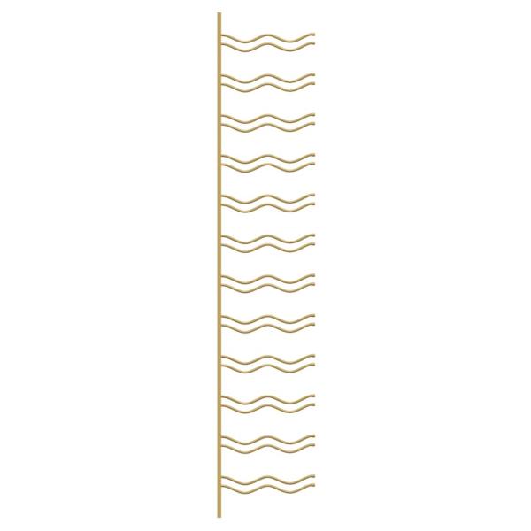 Wand-Weinregal für 24 Flaschen 2 Stk. Golden Eisen
