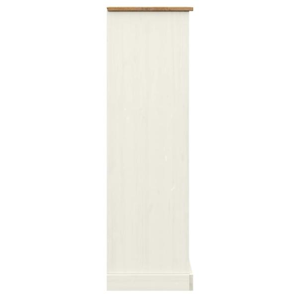 B?cherregal VIGO Wei? 90x35x114,5 cm Massivholz Kiefer