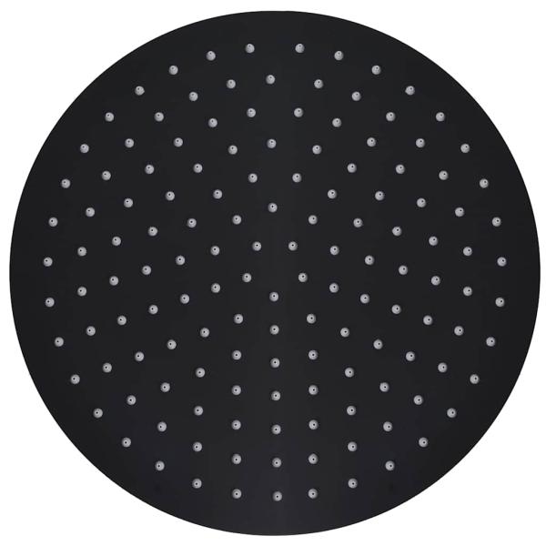 Regenbrause Edelstahl 30 cm Rund Schwarz