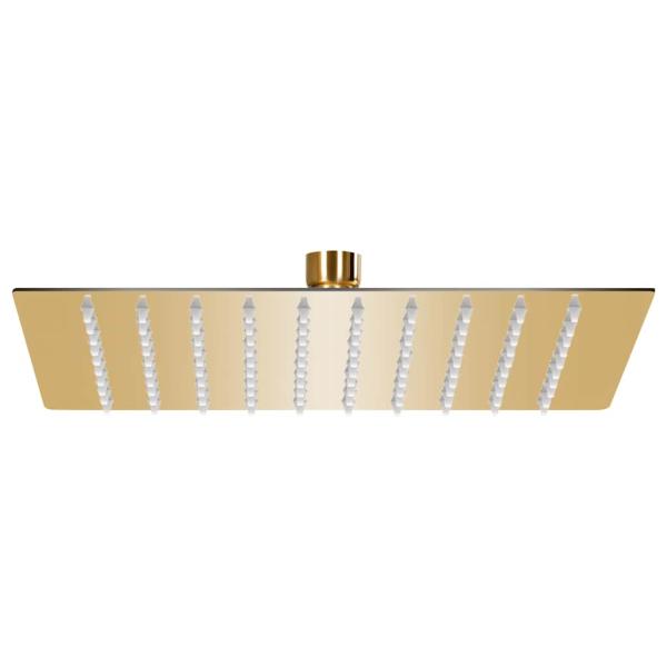ARDEBO.de - Regenbrause Edelstahl 20x20 cm Quadrat Golden