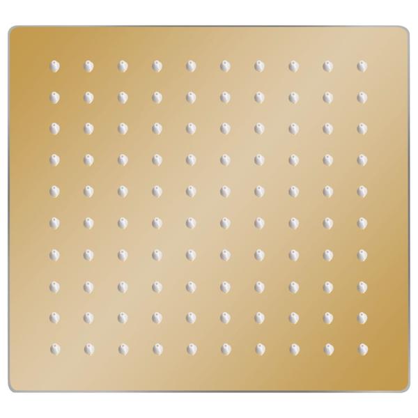Regenbrause Edelstahl 20x20 cm Quadrat Golden
