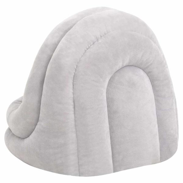 Katzenbett 40x40x35 cm Grau und Creme