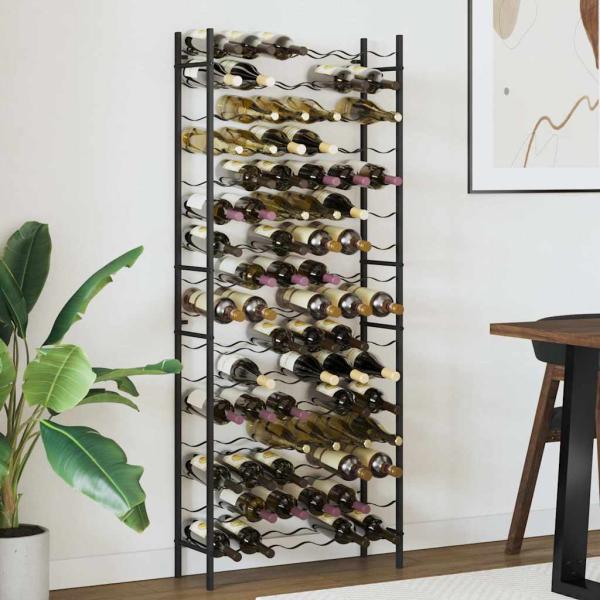 ARDEBO.de - Weinregal für 96 Flaschen Schwarz Eisen