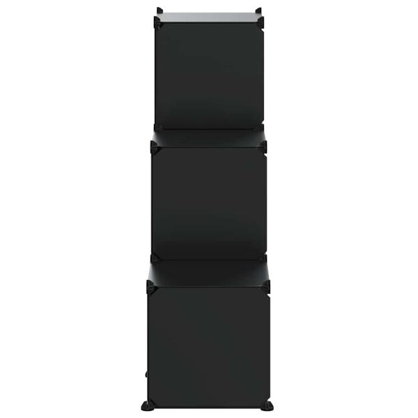 Regalsystem mit 6 Würfeln Schwarz PP