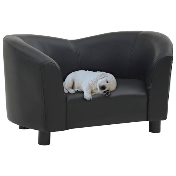 ARDEBO.de - Hundesofa Schwarz 67x41x39 cm Kunstleder