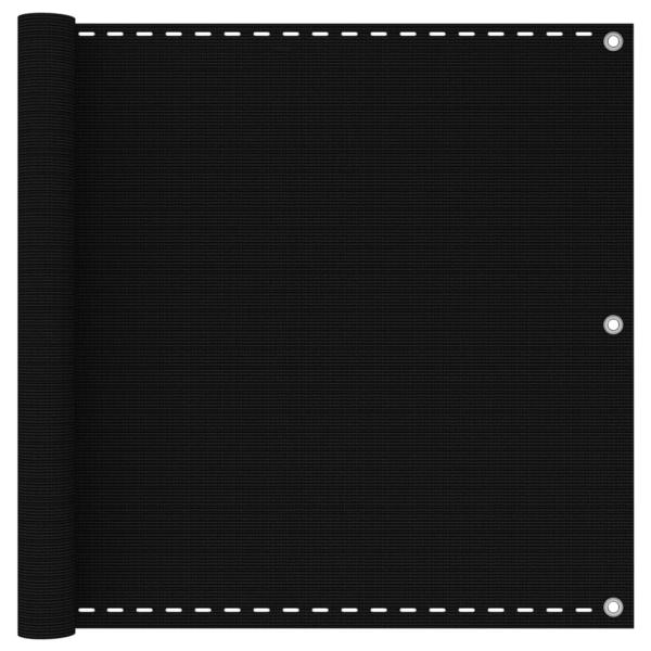 ARDEBO.de - Balkon-Sichtschutz Schwarz 90x600 cm HDPE