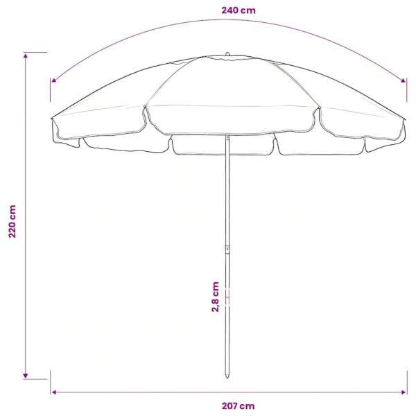 Strandschirm Grün 240 cm