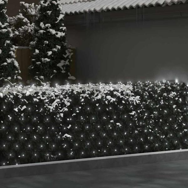 LED-Lichternetz Kaltweiß 3x3 m 306 LEDs Indoor Outdoor