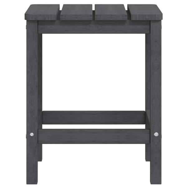 Adirondack-Gartenst?hle mit Hocker & Tisch HDPE Anthrazit