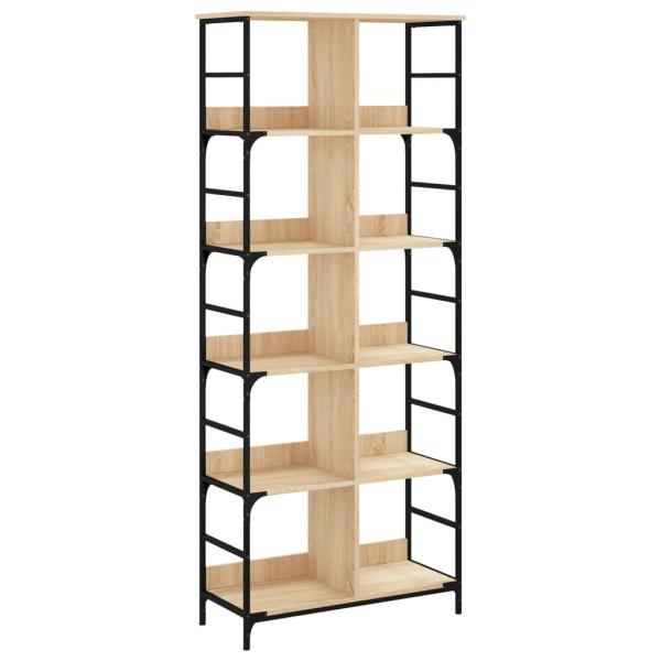 Bücherregal Sonoma-Eiche 78,5x33x188,5 cm Holzwerkstoff