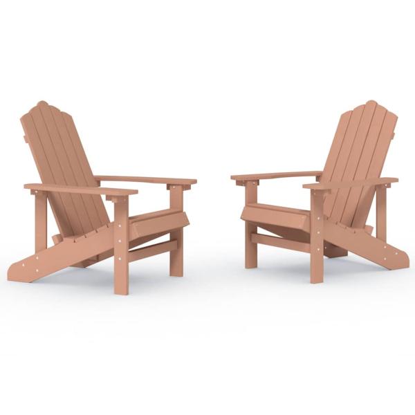 Adirondack-Gartenst?hle 2 Stk. HDPE Braun