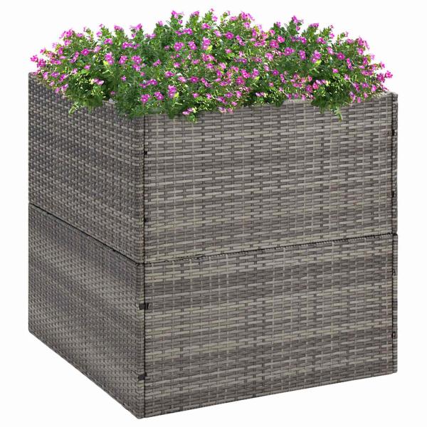 ARDEBO.de - Pflanzkübel Grau 80x80x80 cm Poly Rattan