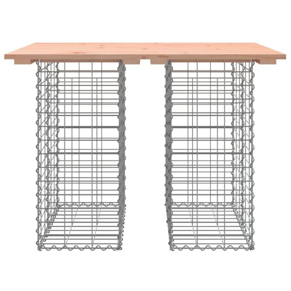 Gartentisch aus Gabionen 100x70x72 cm Massivholz Douglasie