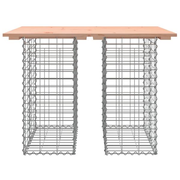 Gartentisch aus Gabionen 100x70x72 cm Massivholz Douglasie