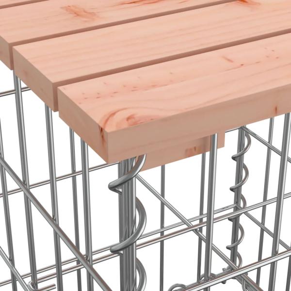 Gartentisch aus Gabionen 100x70x72 cm Massivholz Douglasie