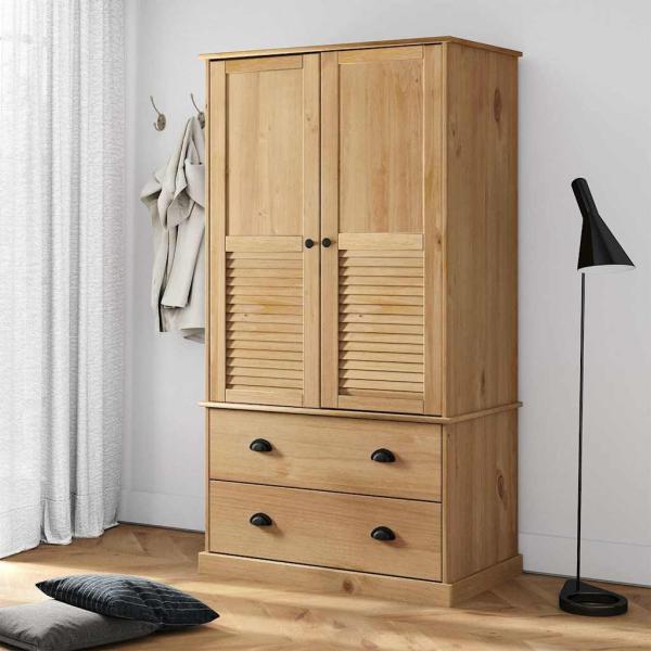 ARDEBO.de - Kleiderschrank VIGO 90x55x170 cm Massivholz Kiefer