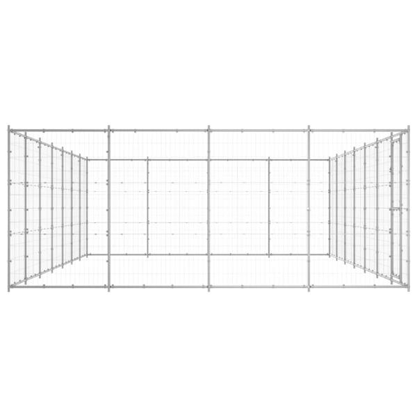 Outdoor-Hundezwinger Verzinkter Stahl 33,88 m²