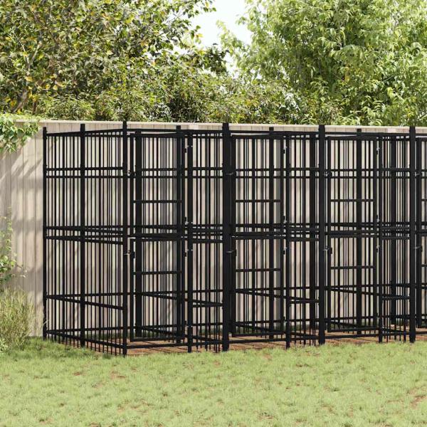 ARDEBO.de - Outdoor-Hundezwinger Stahl 11,06 m²