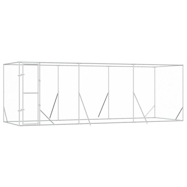 Outdoor-Hundezwinger Silbern 6x2x2 m Verzinkter Stahl