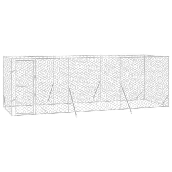 Outdoor-Hundezwinger Silbern 6x2x2 m Verzinkter Stahl