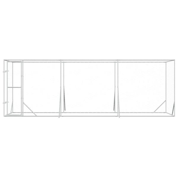 Outdoor-Hundezwinger Silbern 6x2x2 m Verzinkter Stahl