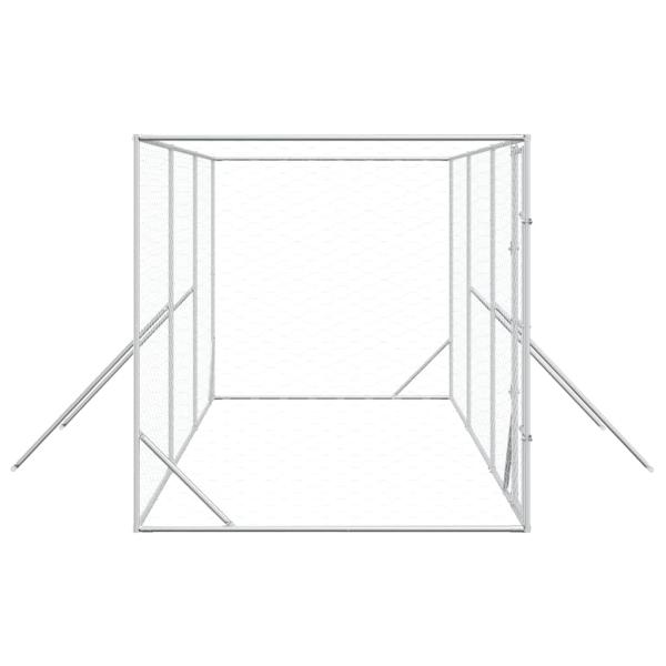 Outdoor-Hundezwinger Silbern 6x2x2 m Verzinkter Stahl