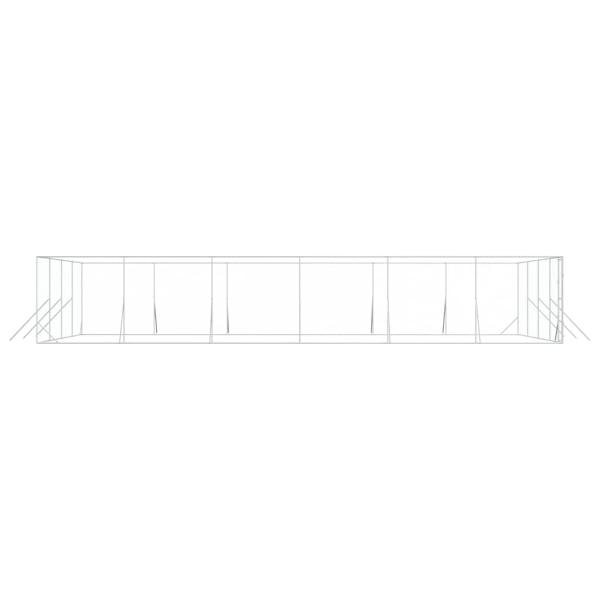 Outdoor-Hundezwinger Silbern 8x12x2 m Verzinkter Stahl