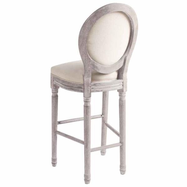 Barhocker 2 Stk. Wei? Leinen
