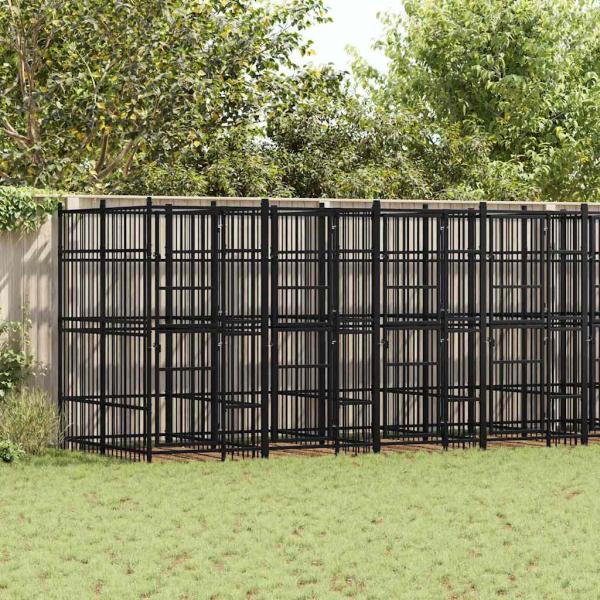 ARDEBO.de - Outdoor-Hundezwinger Stahl 14,75 m²