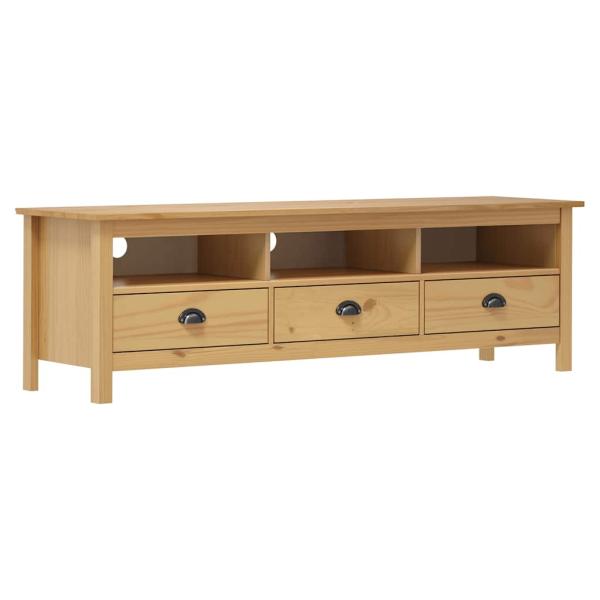 ARDEBO.de - TV-Schrank Hill Honigbraun 158x40x47 cm Massivholz Kiefer